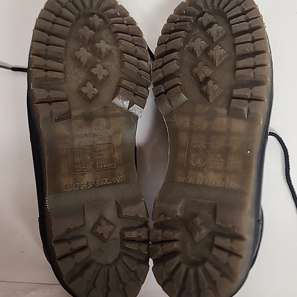Dr. Martens Vintage Black Leather Oxfords Made In England 8312 12  Gorpcore